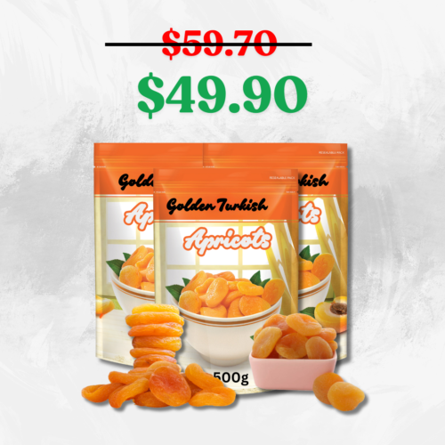 Golden Turkish Apricots (500g) - Image 2